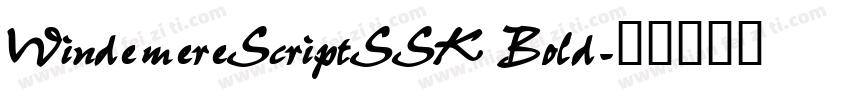 WindemereScriptSSK Bold字体转换
